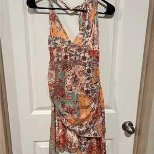 Floral Multicolor Halter Dress